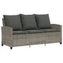 Sofá jardín de 3 plazas con cojín y mesa gris ratán sintético by , Outdoor sofas - Ref: Foro24-4103856, Price: 302,43 €, Disc...