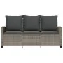 Sofá jardín de 3 plazas con cojín y mesa gris ratán sintético by , Outdoor sofas - Ref: Foro24-4103856, Price: 302,43 €, Disc...