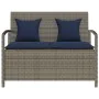 Banco de jardín con almacenaje y cojín gris ratán sintético von , Gartenbänke - Ref: Foro24-4104218, Preis: 212,05 €, Rabatt: %