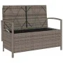 Banco de jardín con almacenaje y cojín gris ratán sintético von , Gartenbänke - Ref: Foro24-4104218, Preis: 212,05 €, Rabatt: %