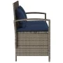 Banco de jardín con almacenaje y cojín gris ratán sintético von , Gartenbänke - Ref: Foro24-4104218, Preis: 212,05 €, Rabatt: %