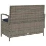 Banco de jardín con almacenaje y cojín gris ratán sintético von , Gartenbänke - Ref: Foro24-4104218, Preis: 212,05 €, Rabatt: %