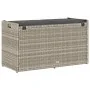 Banco de almacenaje con cojín gris claro 100 cm ratán sintético by , garden benches - Ref: Foro24-4104065, Price: 146,45 €, D...