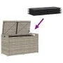 Banco de almacenaje con cojín gris claro 100 cm ratán sintético by , garden benches - Ref: Foro24-4104065, Price: 146,45 €, D...