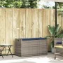 Banco de almacenaje con cojín gris 100 cm ratán sintético by , garden benches - Ref: Foro24-4104067, Price: 132,94 €, Discoun...