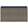 Banco de almacenaje con cojín gris 100 cm ratán sintético by , garden benches - Ref: Foro24-4104067, Price: 132,94 €, Discoun...