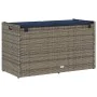 Banco de almacenaje con cojín gris 100 cm ratán sintético by , garden benches - Ref: Foro24-4104067, Price: 132,94 €, Discoun...