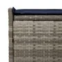 Banco de almacenaje con cojín gris 100 cm ratán sintético by , garden benches - Ref: Foro24-4104067, Price: 132,94 €, Discoun...