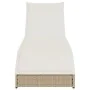 Tumbona plegable con cojín y espacio beige ratán sintético von , Liegen - Ref: Foro24-4104224, Preis: 247,76 €, Rabatt: %