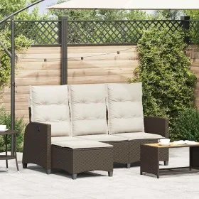 Sofá de jardín reclinable con cojines en forma de L marrón by , Outdoor sofas - Ref: Foro24-4108239, Price: 354,58 €, Discoun...