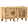 Mesilla de noche 2 uds 40x32x46 cm madera mango rugosa von , Nachttische - Ref: Foro24-4104508, Preis: 206,46 €, Rabatt: %