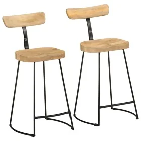 Barhocker 2 Stück 49x43x88 cm Massivholz aus Mangoholz von , Küchenhocker - Ref: Foro24-4013522, Preis: 135,76 €, Rabatt: %