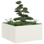 Pflanzgefäß aus kaltgewalztem Stahl in Weiß 80x80x40 cm von , Töpfe und Pflanzgefäße - Ref: Foro24-860739, Preis: 86,32 €, Ra...