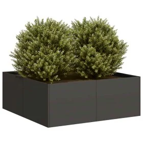 Pflanzgefäß aus schwarzem Stahl 80x80x30 cm von , Töpfe und Pflanzgefäße - Ref: Foro24-860801, Preis: 74,54 €, Rabatt: %