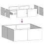 Black steel planter 80x80x30 cm by , Pots and planters - Ref: Foro24-860801, Price: 76,92 €, Discount: %