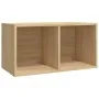Plywood vinyl record box 71x34x36 cm by vidaXL, CD and DVD storage - Ref: Foro24-800120, Price: 36,64 €, Discount: %