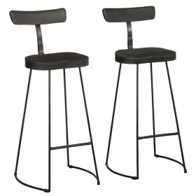 Bar stools 2 units black 49x43x103 cm solid mango wood by , Kitchen stools - Ref: Foro24-4013515, Price: 146,08 €, Discount: %