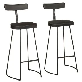 Barhocker 2 Stück schwarz 49x43x103 cm Massivholz Mango von , Küchenhocker - Ref: Foro24-4013515, Preis: 146,08 €, Rabatt: %