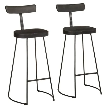 Bar stools 2 units black 49x43x103 cm solid mango wood by , Kitchen stools - Ref: Foro24-4013515, Price: 146,08 €, Discount: %