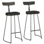 Bar stools 2 units black 49x43x103 cm solid mango wood by , Kitchen stools - Ref: Foro24-4013515, Price: 146,08 €, Discount: %