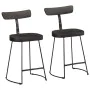 Bar stools 2 units black 49x43x79 cm solid mango wood by , Kitchen stools - Ref: Foro24-4013517, Price: 123,58 €, Discount: %