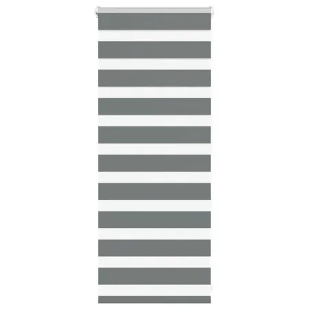 Dark gray zebra curtain 55x100cm, fabric width 50.9cm, made of polyester. by , Blinds and blinds - Ref: Foro24-4014096, Price...