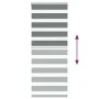 Dark gray zebra curtain 55x100cm, fabric width 50.9cm, made of polyester. by , Blinds and blinds - Ref: Foro24-4014096, Price...