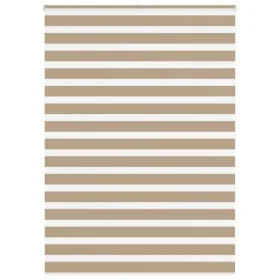 This is a brown sand woven wide polyester fabric with a width of 155.9 cm. by , Blinds and blinds - Ref: Foro24-4014585, Pric...