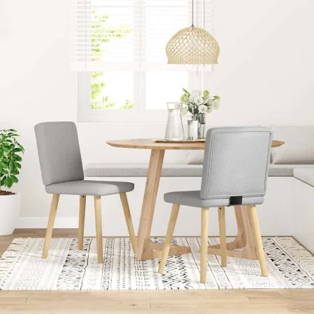 Dining chairs 2 units gray cloud fabric by , dining chairs - Ref: Foro24-4101206, Price: 101,95 €, Discount: %