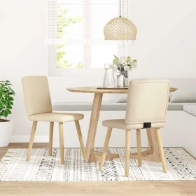 Esszimmerstühle, 2 Stück, Stoff in Cremefarbe. von , Essstühle - Ref: Foro24-4101204, Preis: 102,68 €, Rabatt: %