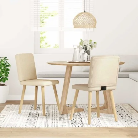 Dining chairs 2 units, cream-colored fabric. by , dining chairs - Ref: Foro24-4101204, Price: 102,68 €, Discount: %