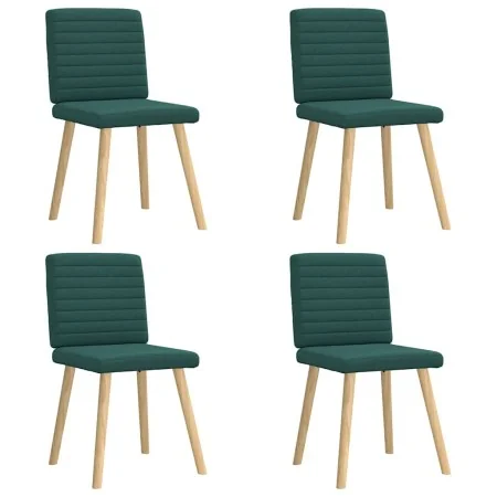 Esstischstühle, 4 Stück, dunkelgrüner Stoff von , Essstühle - Ref: Foro24-3315279, Preis: 198,40 €, Rabatt: %
