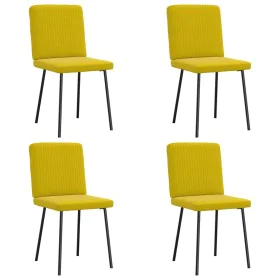 Dining chairs 4 units yellow velvet by , dining chairs - Ref: Foro24-3315293, Price: 163,06 €, Discount: %