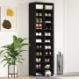 Schuhregal aus schwarzer Eichenholz-Sperrholzplatte 54x34x183 cm von , Schuhregale und Schuhorganisatoren - Ref: Foro24-85937...
