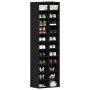 Black oak plywood shoe rack 54x34x183 cm by , Shoe racks and shoe organizers - Ref: Foro24-859378, Price: 158,61 €, Discount: %