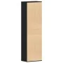 Schuhregal aus schwarzer Eichenholz-Sperrholzplatte 54x34x183 cm von , Schuhregale und Schuhorganisatoren - Ref: Foro24-85937...