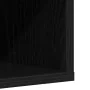 Schuhregal aus schwarzer Eichenholz-Sperrholzplatte 54x34x183 cm von , Schuhregale und Schuhorganisatoren - Ref: Foro24-85937...