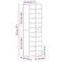 Black oak plywood shoe rack 54x34x183 cm by , Shoe racks and shoe organizers - Ref: Foro24-859378, Price: 158,61 €, Discount: %