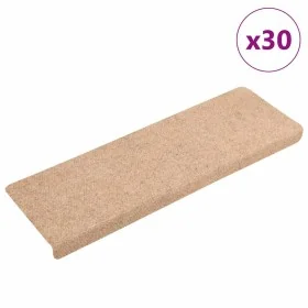 Self-adhesive stair tread mat, 30 units, cream color, 65x21x4 cm by , Stair mats - Ref: Foro24-3365691, Price: 87,16 €, Disco...