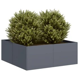 Anthracite grey steel planter 80x80x30 cm by , Pots and planters - Ref: Foro24-860803, Price: 67,99 €, Discount: %