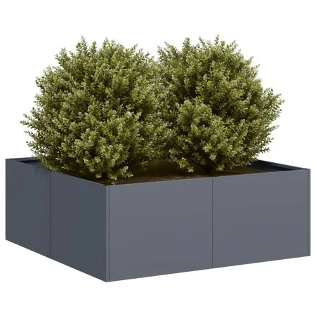 Jardinera acero gris antracita 80x80x30 cm de , Maceteros y jardineras - Ref: Foro24-860803, Precio: 68,14 €, Descuento: %