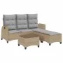 L-shaped garden sofa set with 3-piece beige cushions by , Garden sets - Ref: Foro24-3328641, Price: 469,72 €, Discount: %