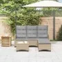 L-shaped garden sofa set with 3-piece beige cushions by , Garden sets - Ref: Foro24-3328641, Price: 469,72 €, Discount: %