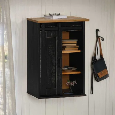 HALDEN hanging wardrobe with sliding door 49x22.5x70cm black by , Kitchen cabinets - Ref: Foro24-4018440, Price: 88,64 €, Dis...