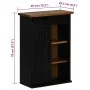 HALDEN hanging wardrobe with sliding door 49x22.5x70cm black by , Kitchen cabinets - Ref: Foro24-4018440, Price: 88,64 €, Dis...