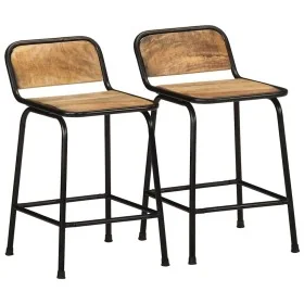 Barhocker 2 Stück 46x35,5x70 cm Massivholz aus Mangoholz von , Küchenhocker - Ref: Foro24-4013534, Preis: 112,13 €, Rabatt: %