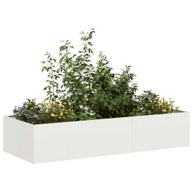White steel planter 200x80x40 cm by , Pots and planters - Ref: Foro24-860753, Price: 127,88 €, Discount: %