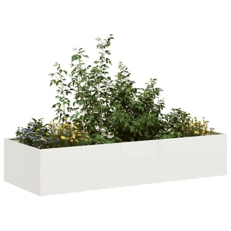 Blumenkasten aus weißem Stahl 200x80x40 cm von , Töpfe und Pflanzgefäße - Ref: Foro24-860753, Preis: 124,30 €, Rabatt: %