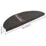 Selbstklebende Treppenmatte, 20 Stück, Anthrazit, 65x21x4 cm. von , Treppenmatten - Ref: Foro24-3365651, Preis: 49,33 €, Raba...