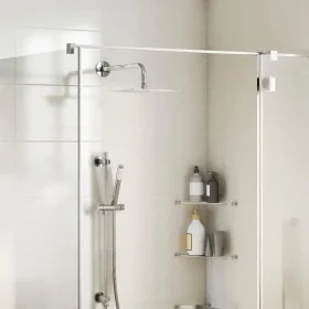 Square rain effect shower head made of stainless steel 304, 25x25 cm by , shower heads - Ref: Foro24-4103913, Price: 19,95 €,...